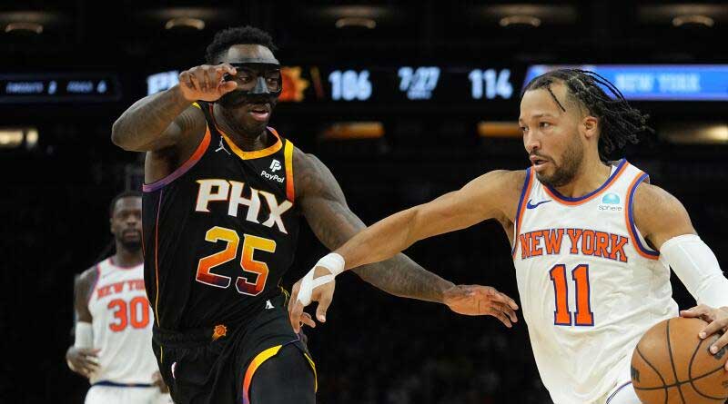 Knicks' Jalen Brunson achieves career-best 50 points, nails all 9 triples in 139-122 victory over Suns